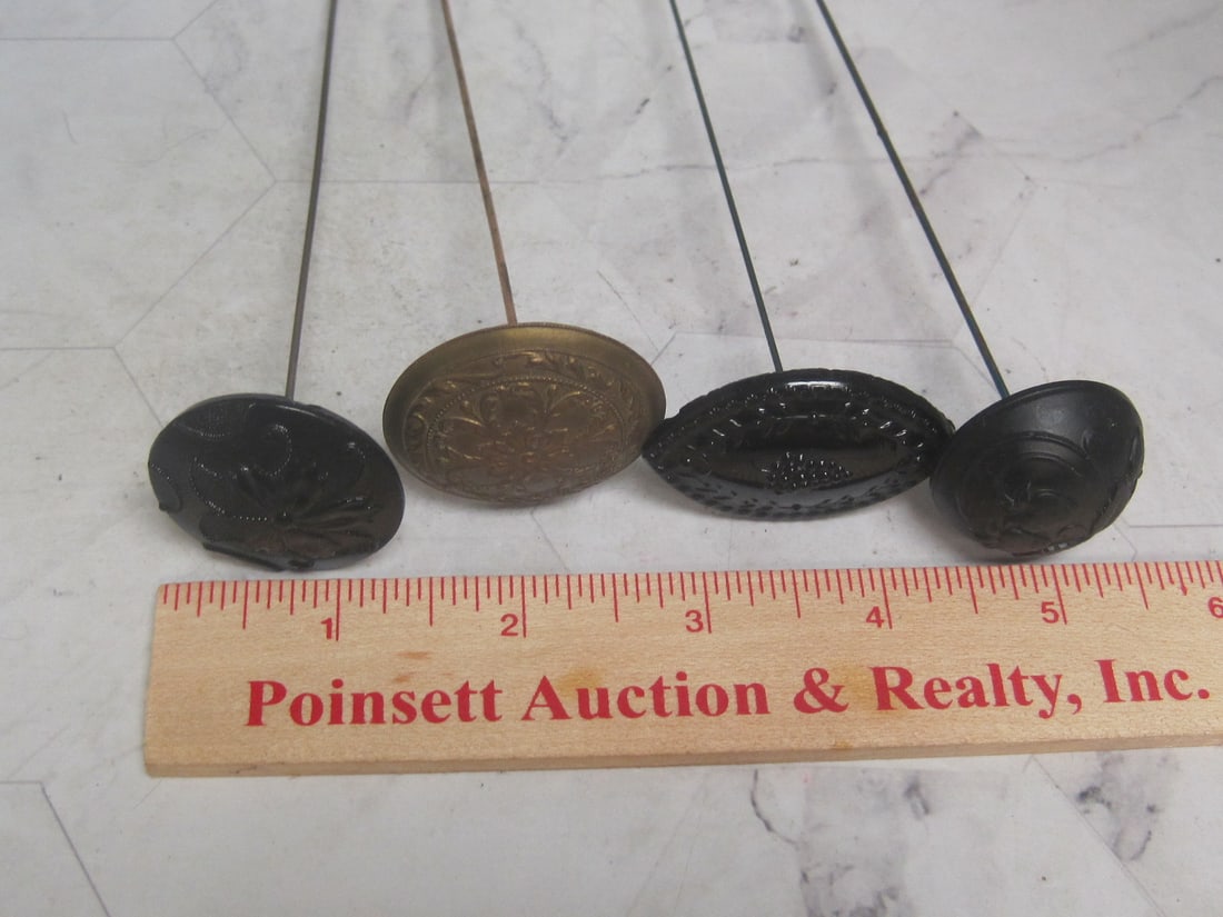 Lot of 4 Antique Hat Pins - 7