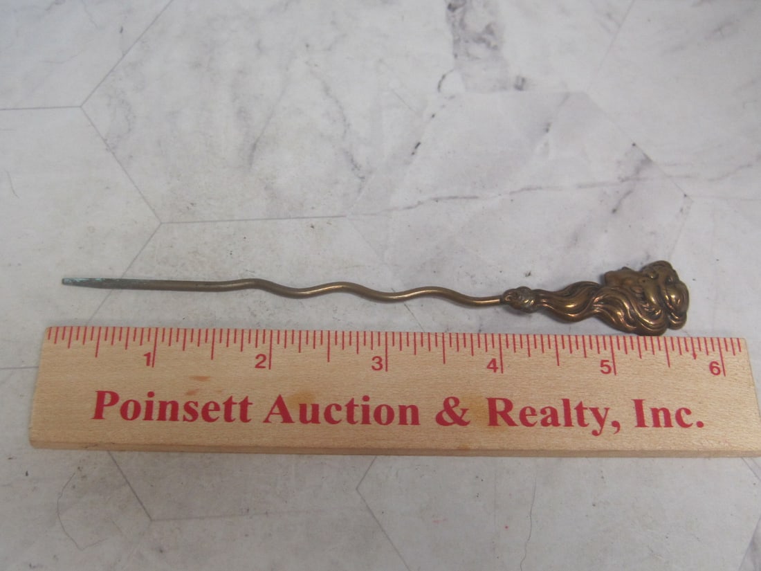 Art Nouveau Figural Hat Pin - 5
