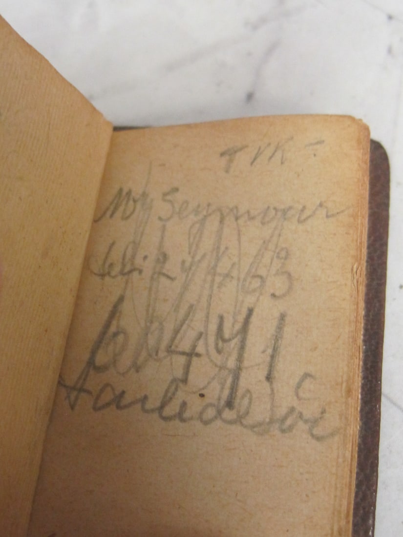 Carved 1922 Calendar Miniature Book - 2