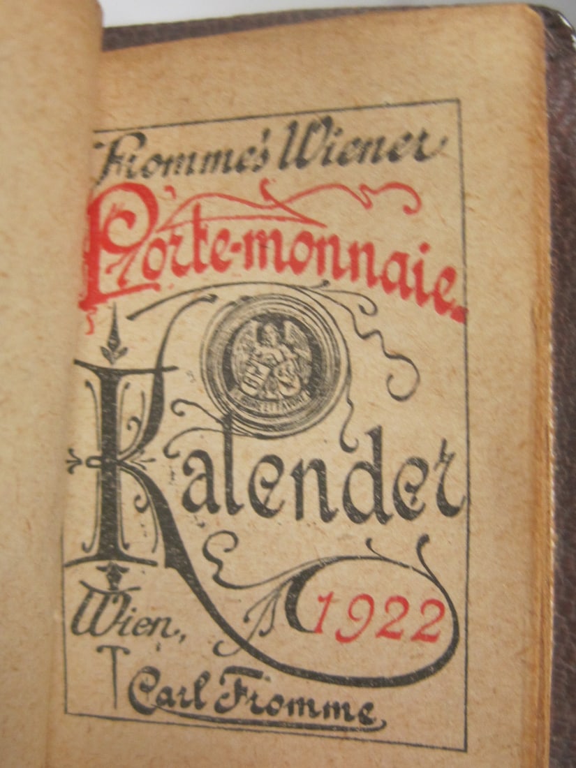 Carved 1922 Calendar Miniature Book - 3