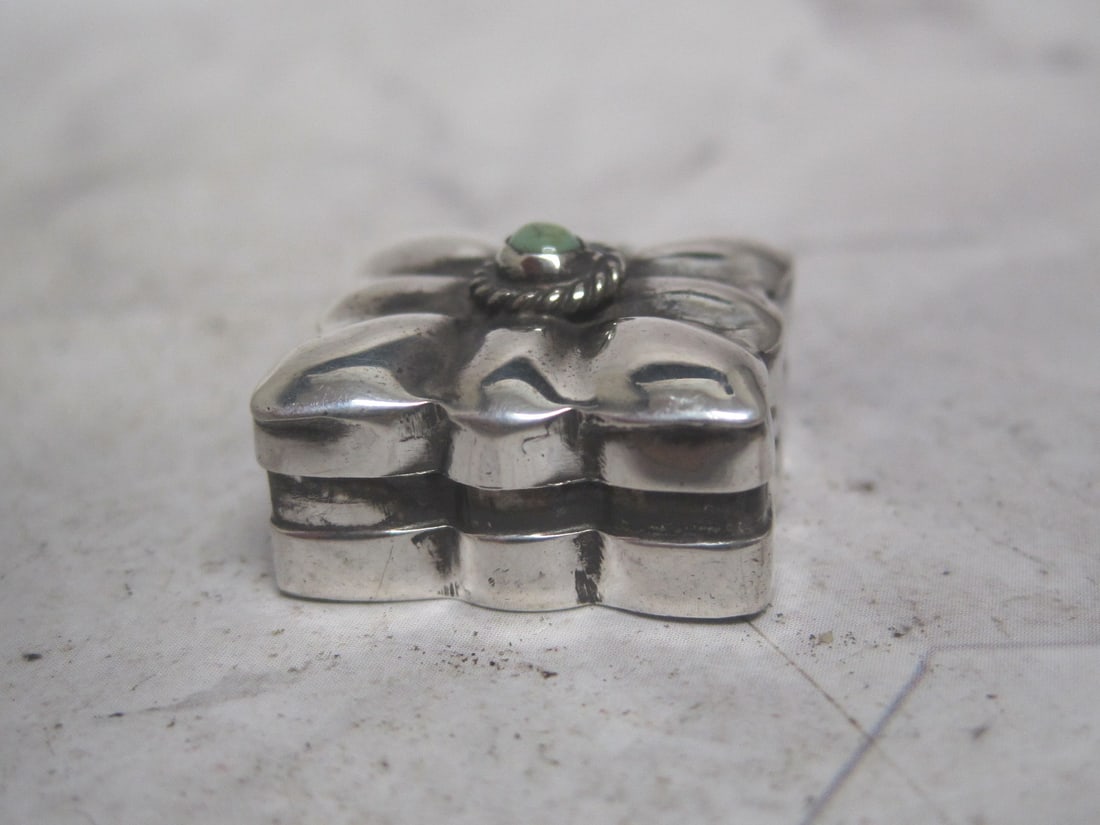 Miniature Sterling Silver Pill Box - 2