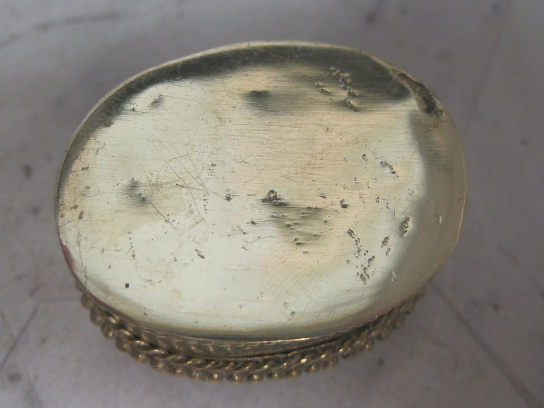 Agate & Brass Trinket or Pill Box - 4