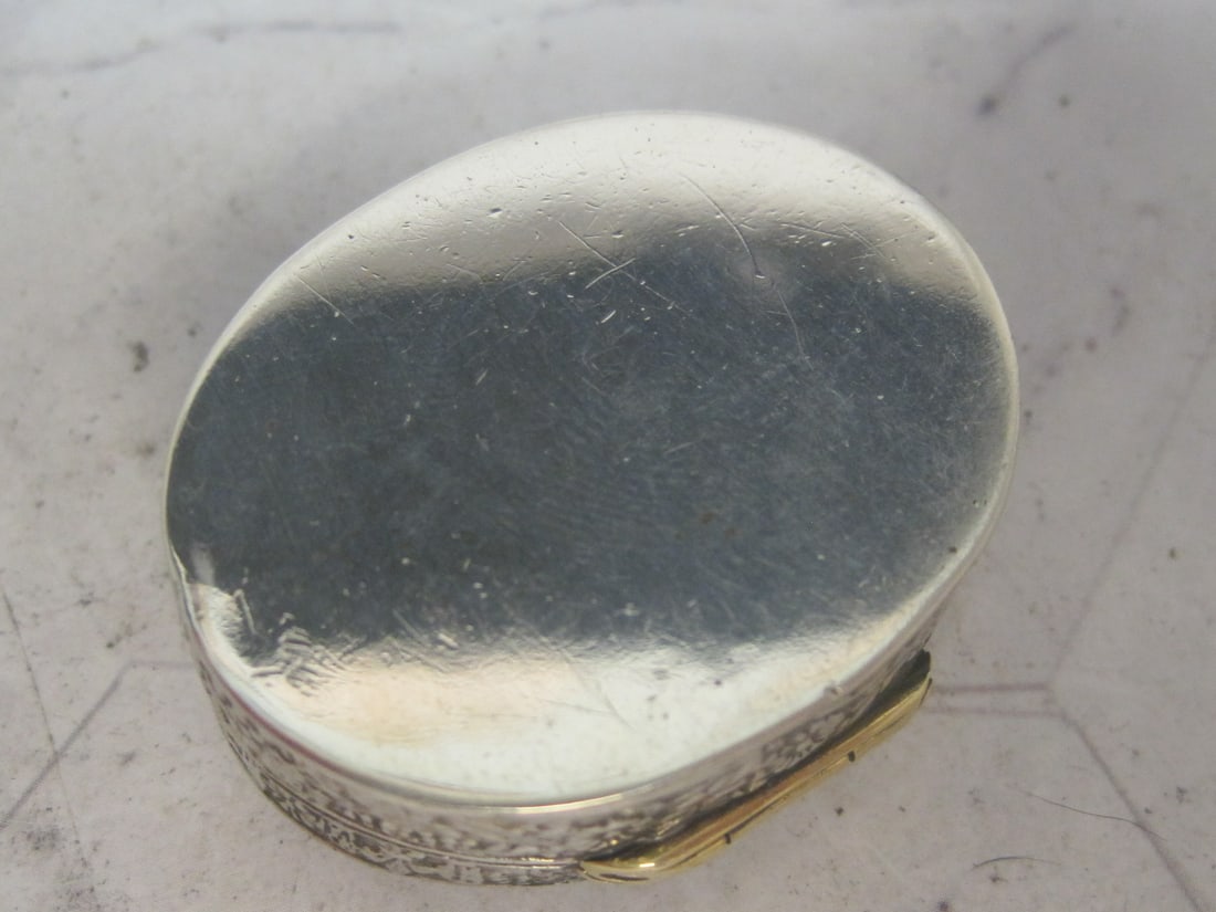Enamel & Nickel Silver Pill or Trinket Box - 4