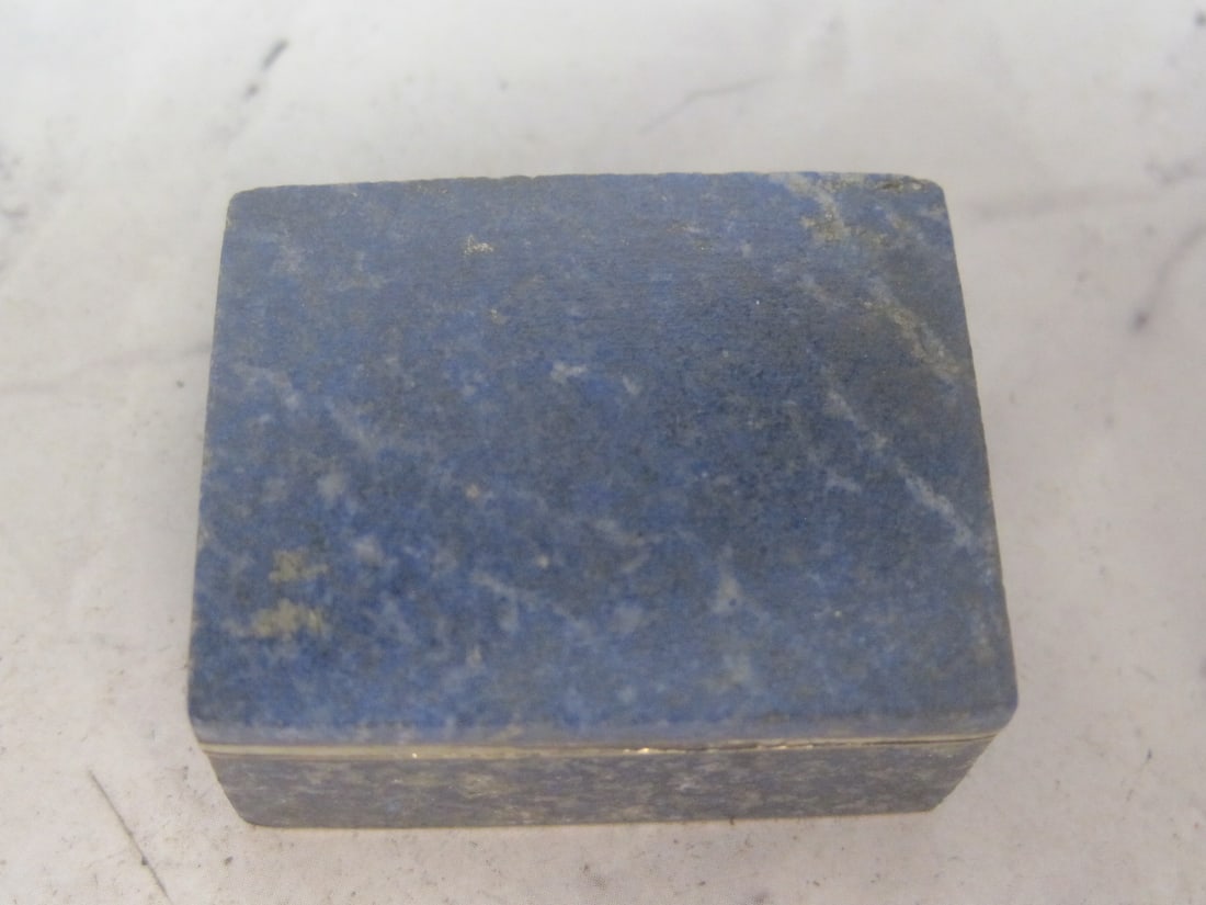 Lapis Lazuli Stone Pill or Trinket Box - 2
