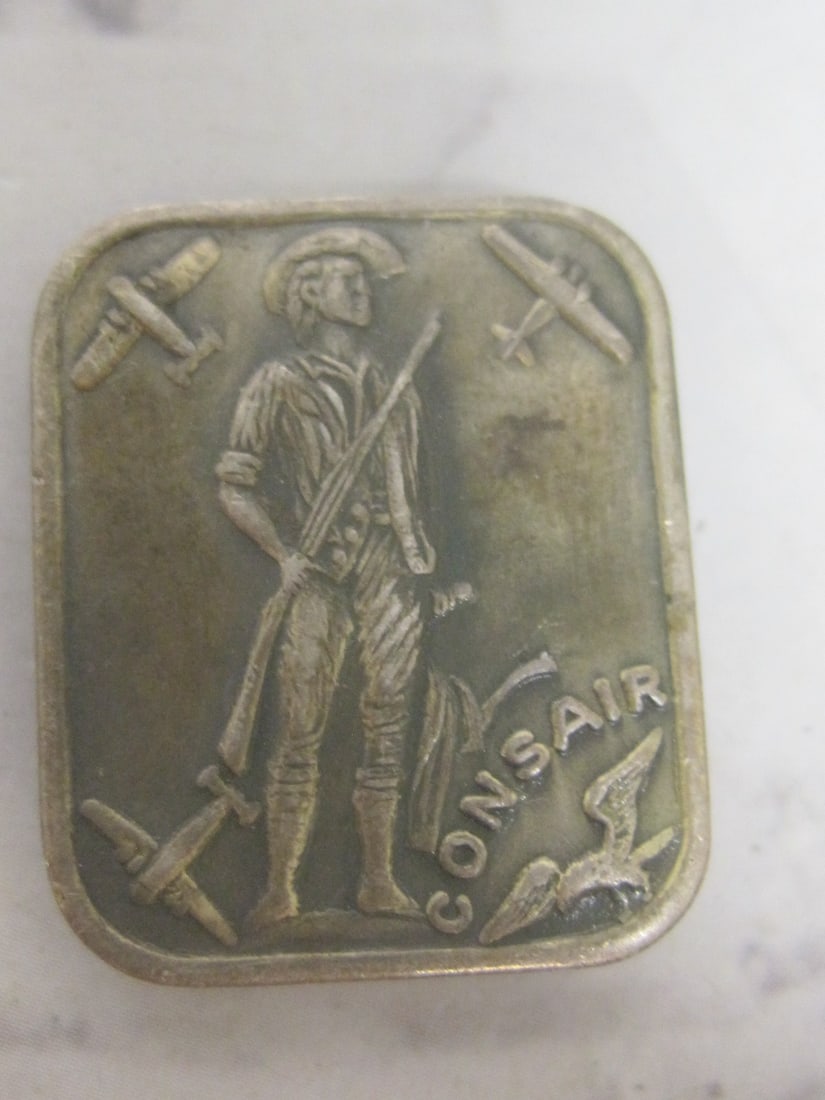 1940's "Consair" Aviation Workers Pin for B-24 Bombers Mission Work: 7/8"