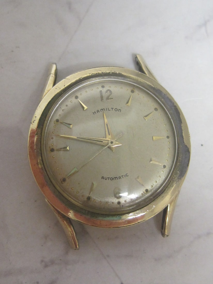 Men's Vintage Hamilton Wristwatch: 1950's, 10k Gold-filled case, Automatic, estate find, no band, running 