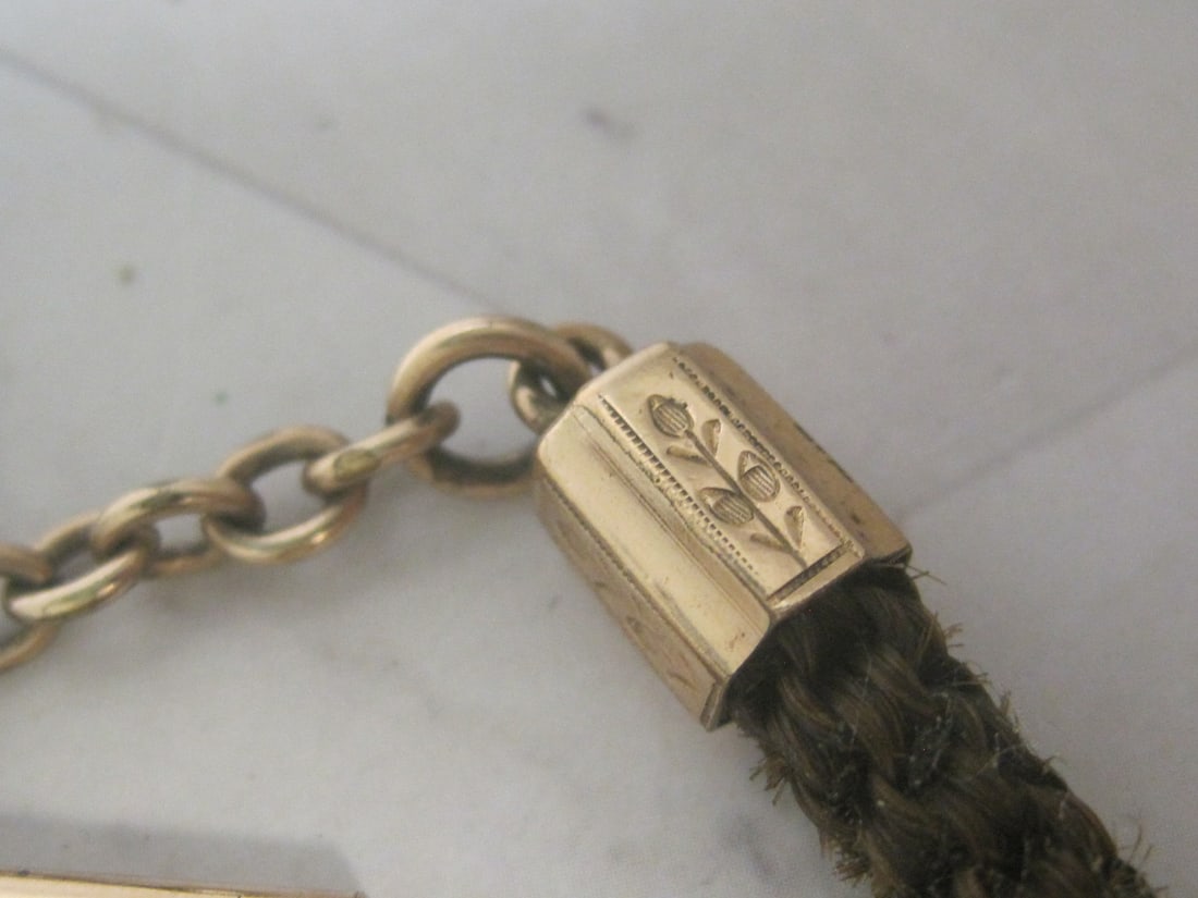 Rare 19th Century Woven Hair Watch Chain - 6