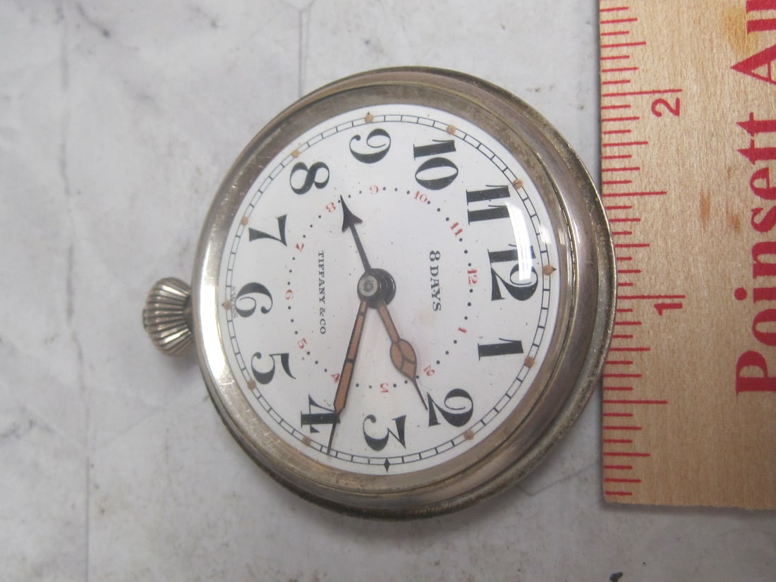 Tiffany 15 Jewel Car or Travel Clock - 7