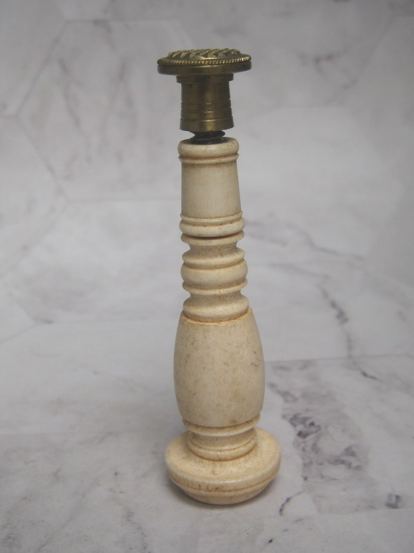 Antique Carved Wax Stamp or Seal: 3 3/8" 