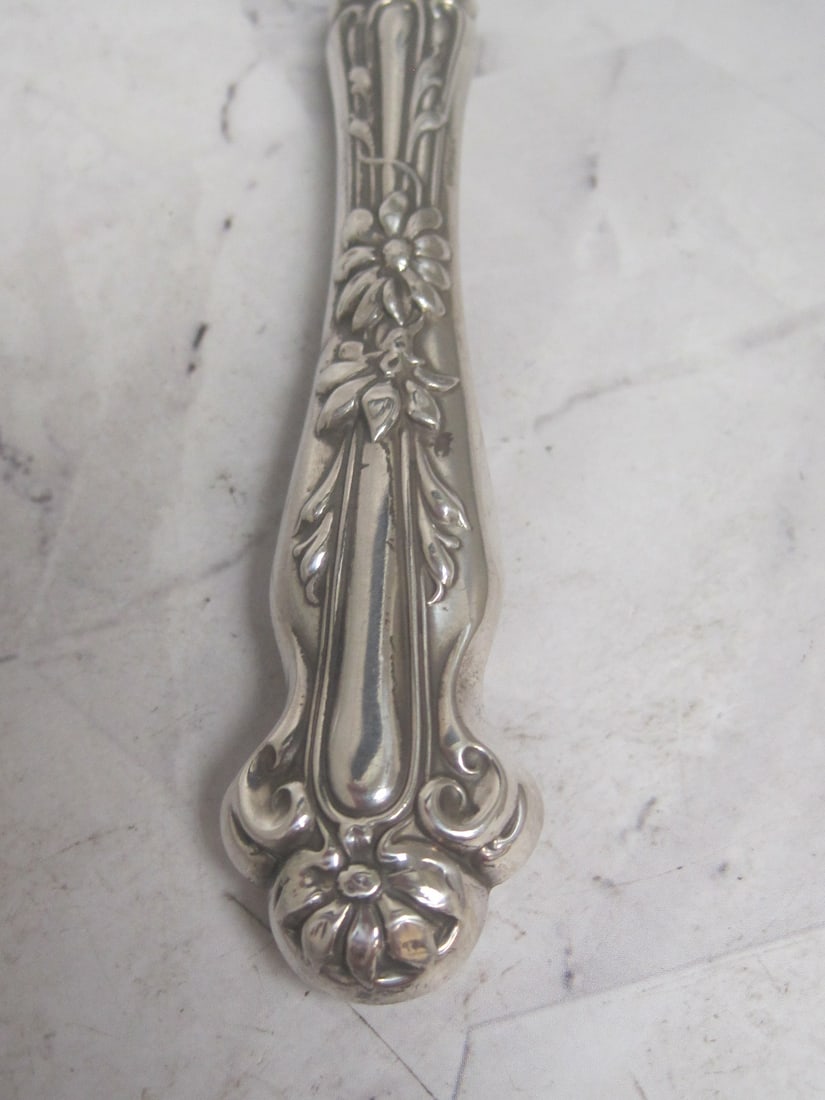 Vintage Sterling Silver Handled Sardine Serving Fork - 2