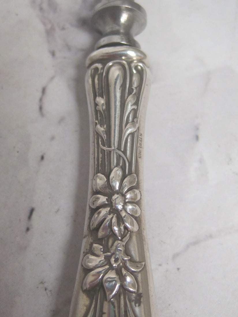 Vintage Sterling Silver Handled Sardine Serving Fork - 3