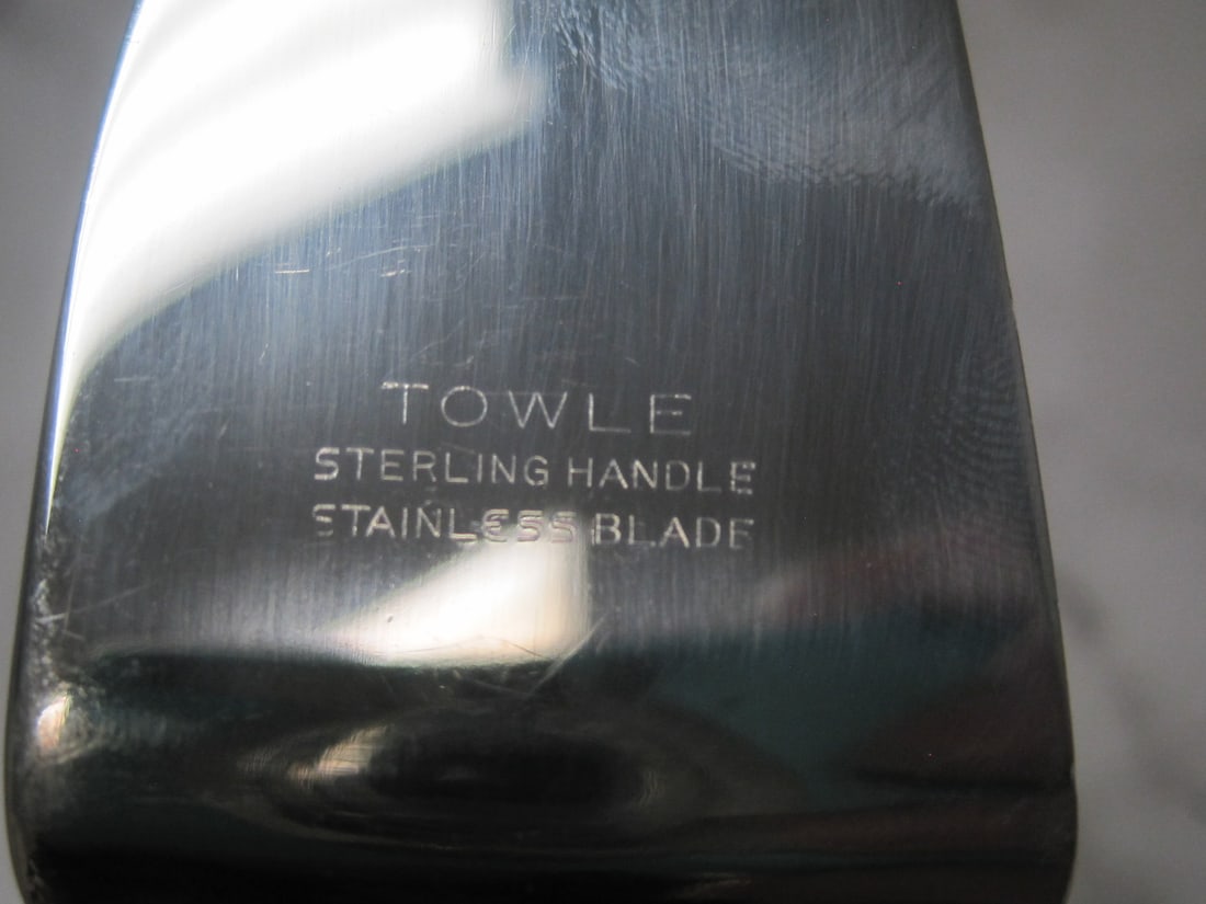Sterling Silver Handled Cheese Knife by Towle - 7