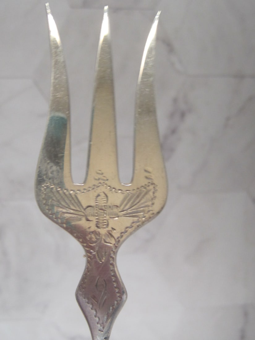 English Art Deco Era Bread Fork - 6