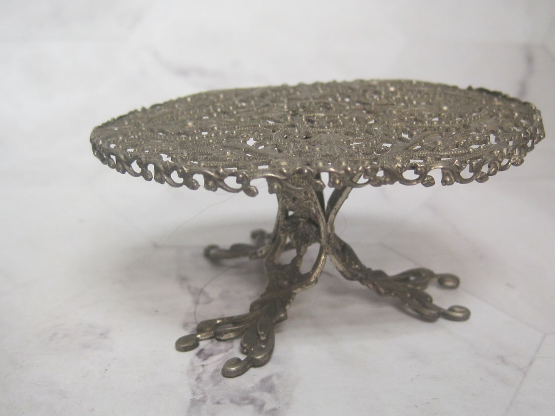 Miniature Filigree Table & Chair - 2