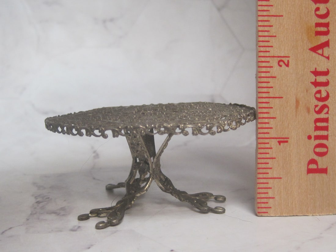 Miniature Filigree Table & Chair - 7