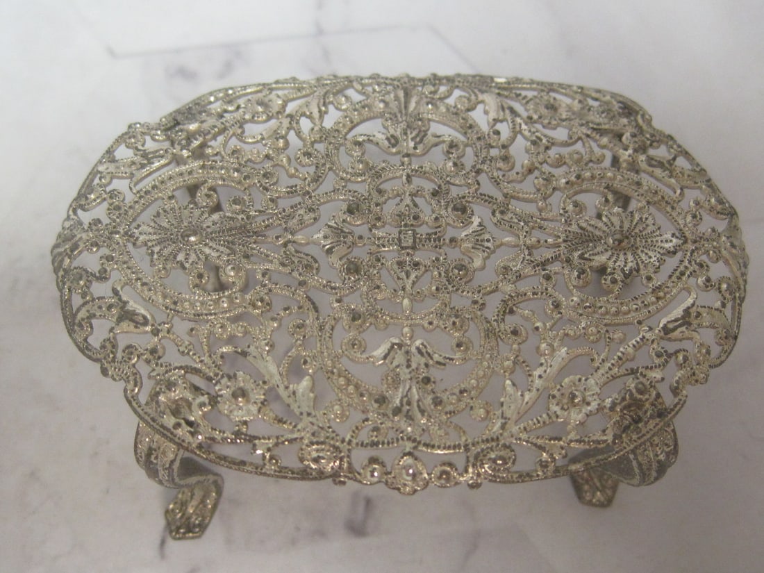 Miniature Filigree Table & Chair - 3