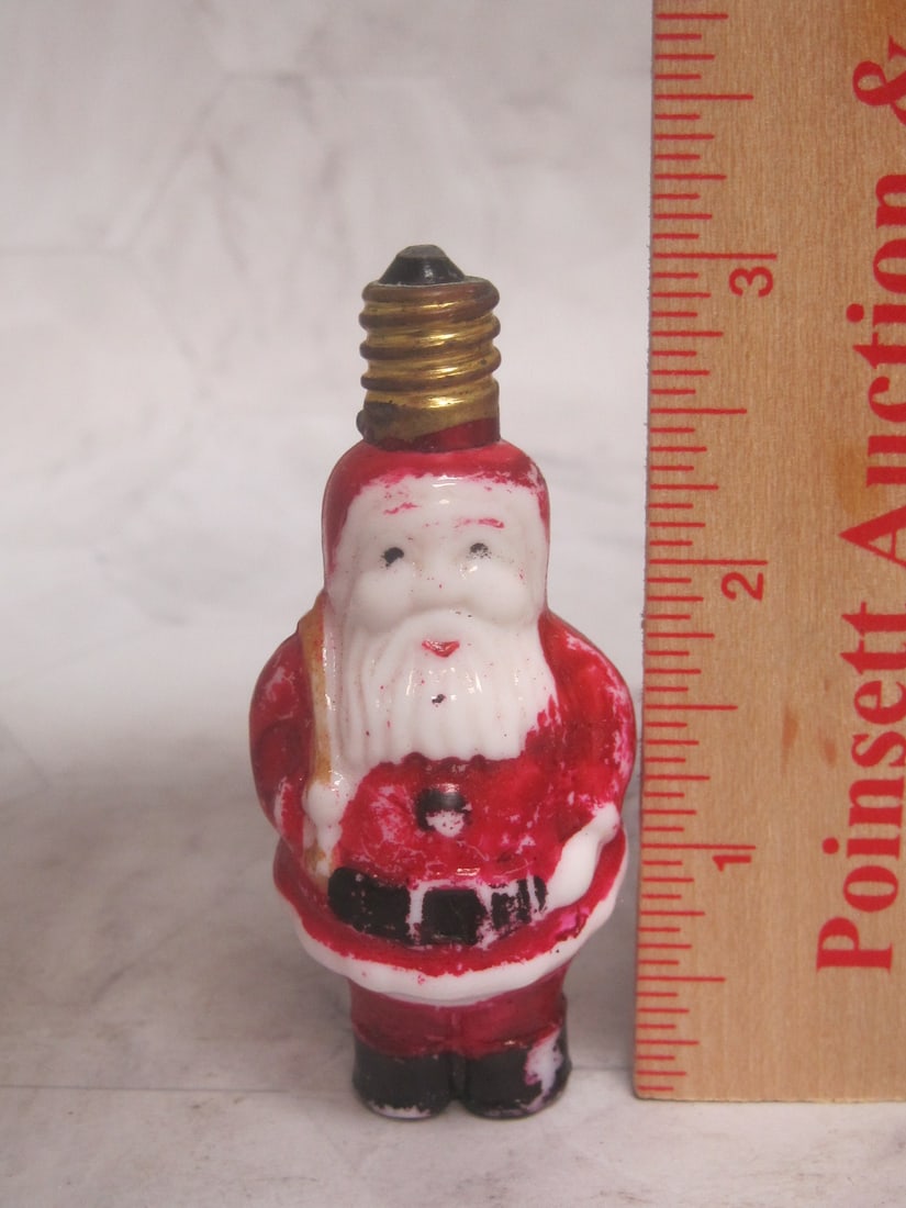 Antique Glass Figural Christmas Bulb of Santa Claus - 7