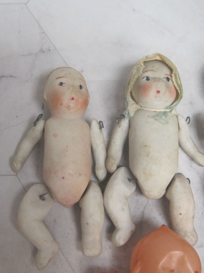 Lot of 6 Vintage & Antique Miniature Dolls - 2