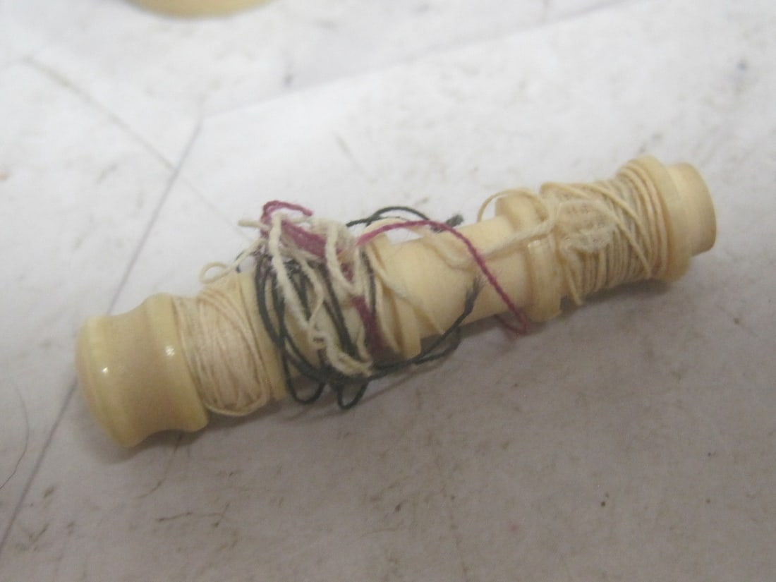 Antique German Sewing Kit Cylinder - 5