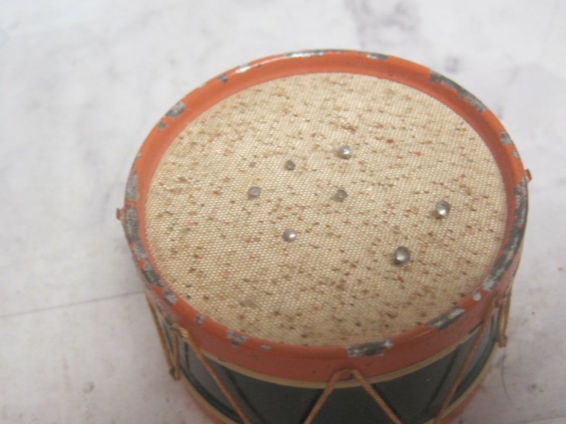 Sewing Collectible Vintage Figural Drum Pin Cushion - 4