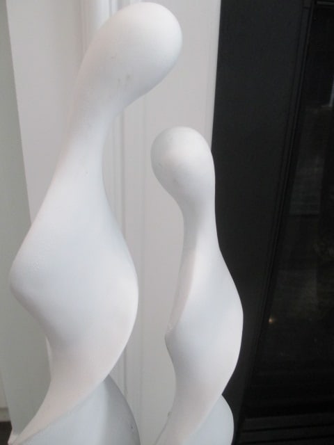 White Carved Contemporary Modern Sculpture - 4