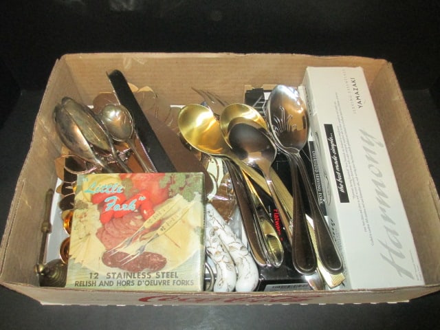 Stainless and Silverplated Serving Pieces and Trivets: . 