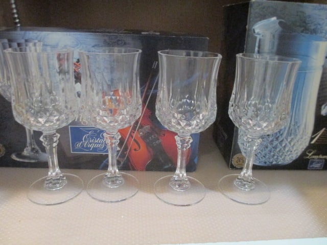 Cristal d' Arques "Longchamp" Crystal Pitcher, Tumbler Set and Wine Glasses - 2