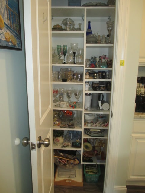 Contents of Kitchen Pantry-Stemware, Glassware, Breakfast in Bed Tray,: Travel Cups, Serving Trays, Mugs, etc. See all pictures, Bring Boxes-Local Pickup Only 