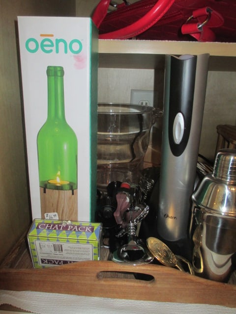 Accordion Wine Rack, Bottle Openers, Ice Bucket, Oster Power Wine Opener, - 2