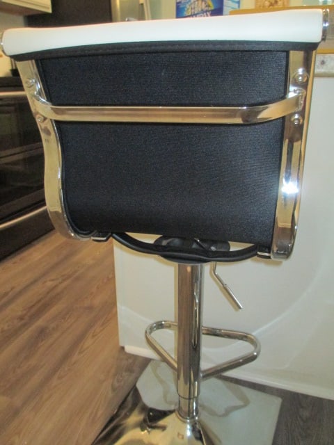 Three Lumisource White and Chrome Contemporary Modern Style Swiveling Bar Chairs - 5