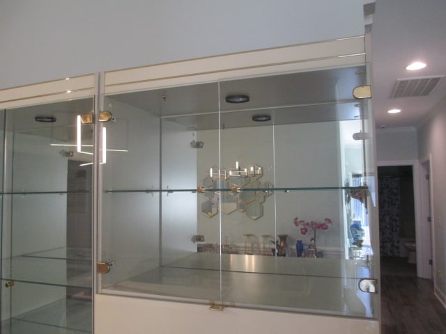 Modular Contemporary Modern Multi-Section Illuminated Display Cabinet Wall Unit - 3