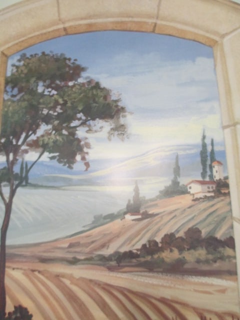 Tuscany Vineyard Landscape Wall Plaque - 2