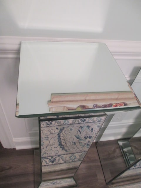Beveled Mirror Display Pedestal Stand - 2