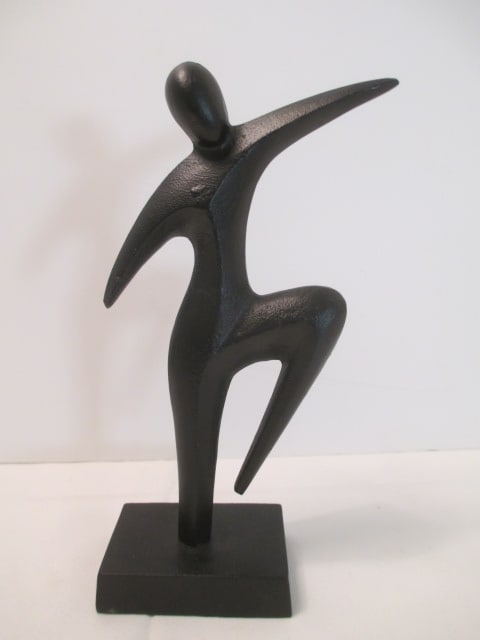 Contemporary Art Figural Statue: 10 3/4"h 