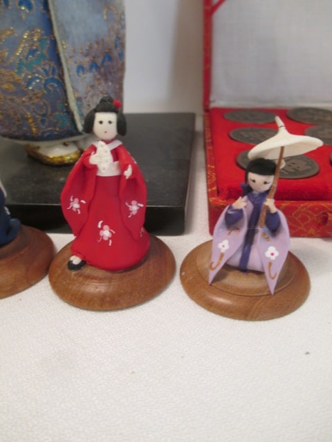 Geisha Doll, Chinese Zodiac Medallion Set and Polymer Clay Geisha Figures - 2