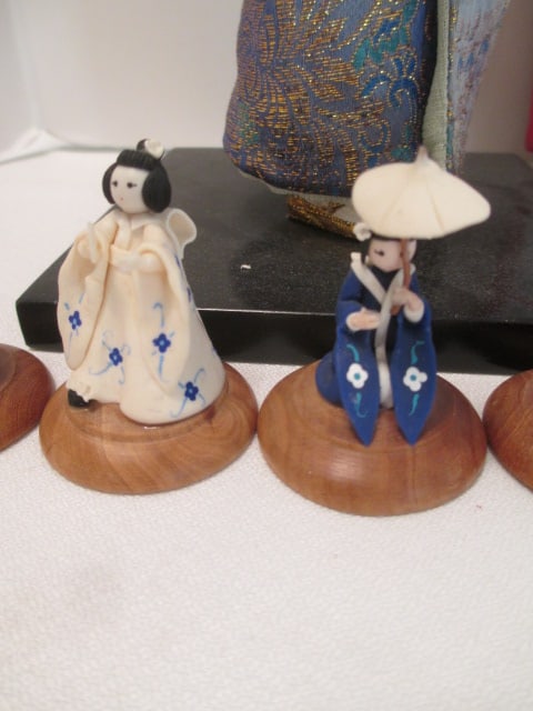 Geisha Doll, Chinese Zodiac Medallion Set and Polymer Clay Geisha Figures - 3