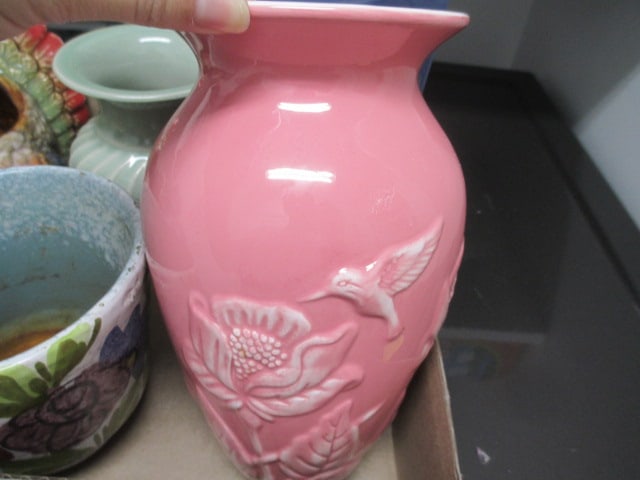 Ceramic Vases and Planter and Ceramic Owl - 2