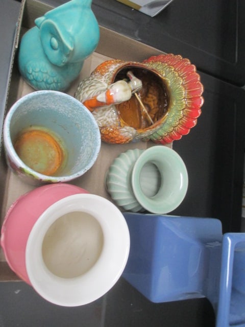 Ceramic Vases and Planter and Ceramic Owl - 7