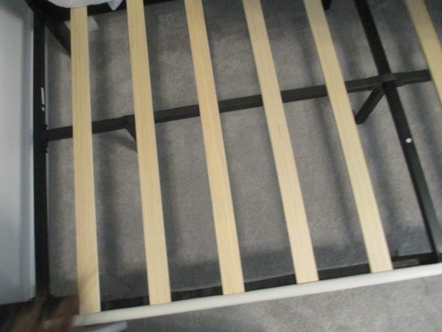 Pair of Like New 2024 Cream Micro Fiber Upholstered Twin Beds - 7