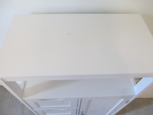 White Bead Board Panel Style Storage Cabinet - 2