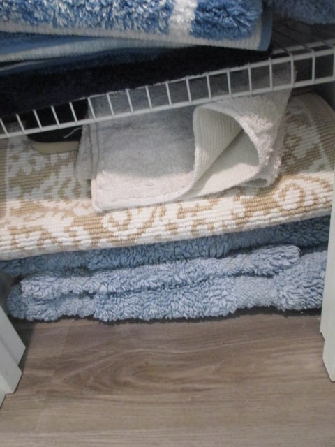 Hall Linen Closet Contents-Nice Towel Sets, Bath Mat Sets, Floor Mats, Sheets, etc. - 11