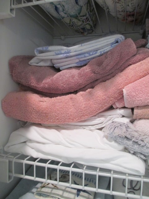 Hall Linen Closet Contents-Nice Towel Sets, Bath Mat Sets, Floor Mats, Sheets, etc. - 4