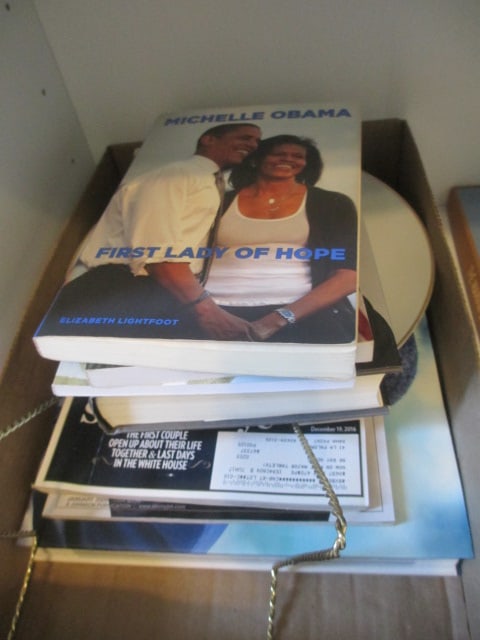 President Barack and Michelle Obama Biographies and Collector's Charger: . 