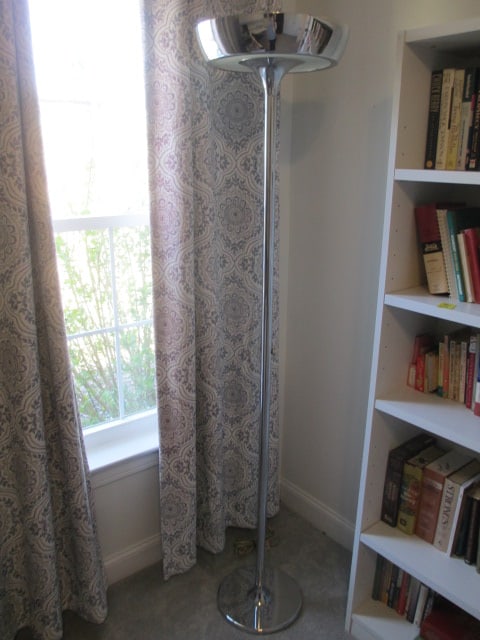 Stainless Torchiere Floor Lamp: 72"h, Local Pickup Only 