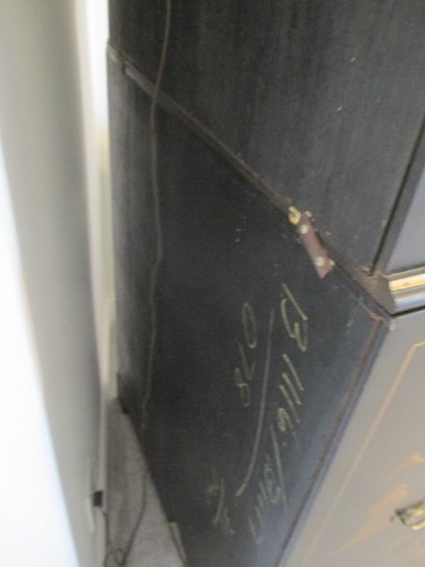 Ebonized Handpainted Chinoiserie Illuminated Secretary Bookcase - 12