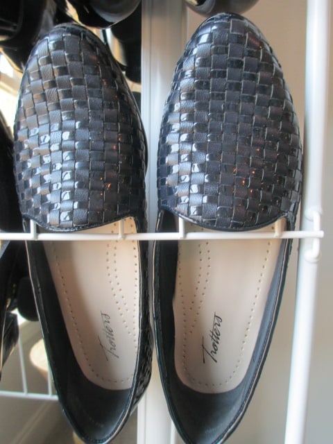 Over the Door Mirror and Shoe Rack with Seven Pair of Gently Worn Low Heel Pumps - 6