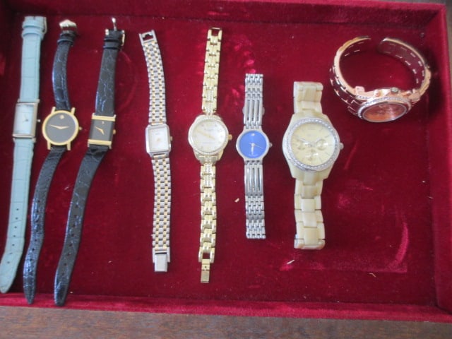 Classic Style Ladies Quartz Wrist Watches-Relic, Movado, Citizens, Seiko,: Nine West, Stauer, Paul Jardin and Geneva Rose Gold Finish Cuff Watch