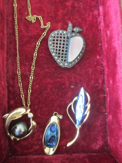 Swarovski Black Enamel/Crystal Tortoise Figural Pin, Carolee Enamel/Crystal - 2