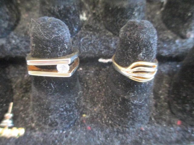 Gold Tone Fashion Jewelry Rings with Gemstones - 2