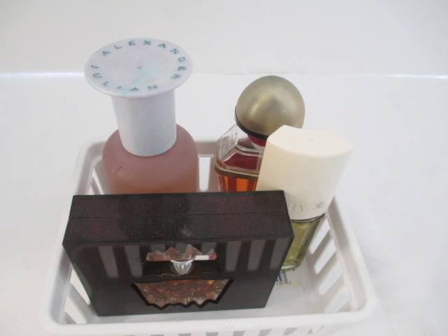 Four Bottles of Designer Fragrances: Molyneux "Vivte", "Emeraude", Guerlain "Samsara", Paul Sebastian "Alexander Julian", Flammable Products-No Shipping, Local Pickup Only 